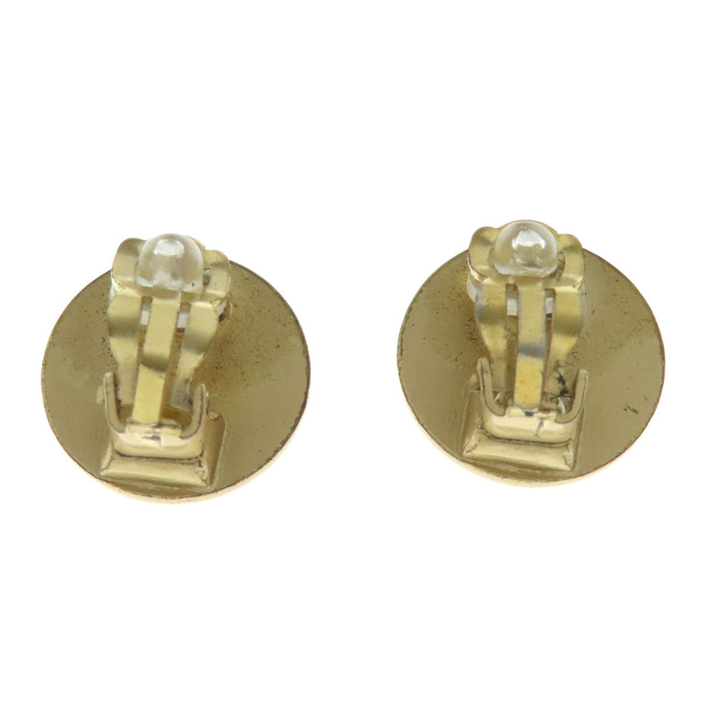 CHANEL Earring metallic gold COCO Mark Women Used Authentic