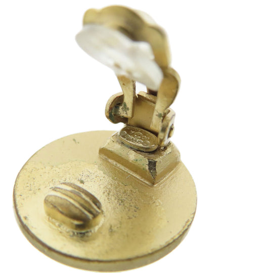 CHANEL Earring metallic gold COCO Mark Women Used Authentic
