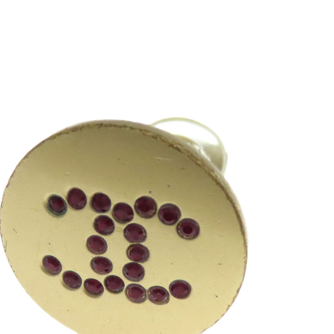 CHANEL Earring metallic gold COCO Mark Women Used Authentic