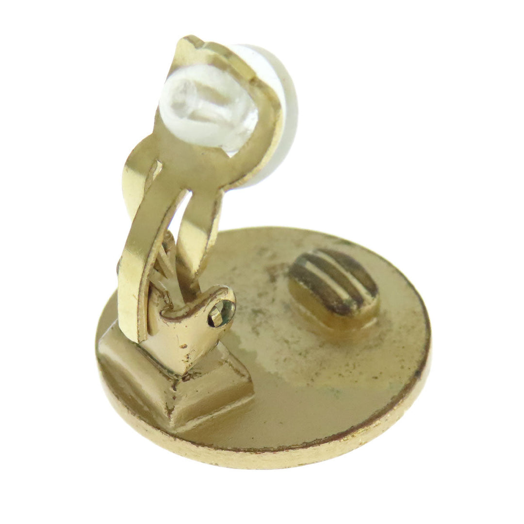 CHANEL Earring metallic gold COCO Mark Women Used Authentic