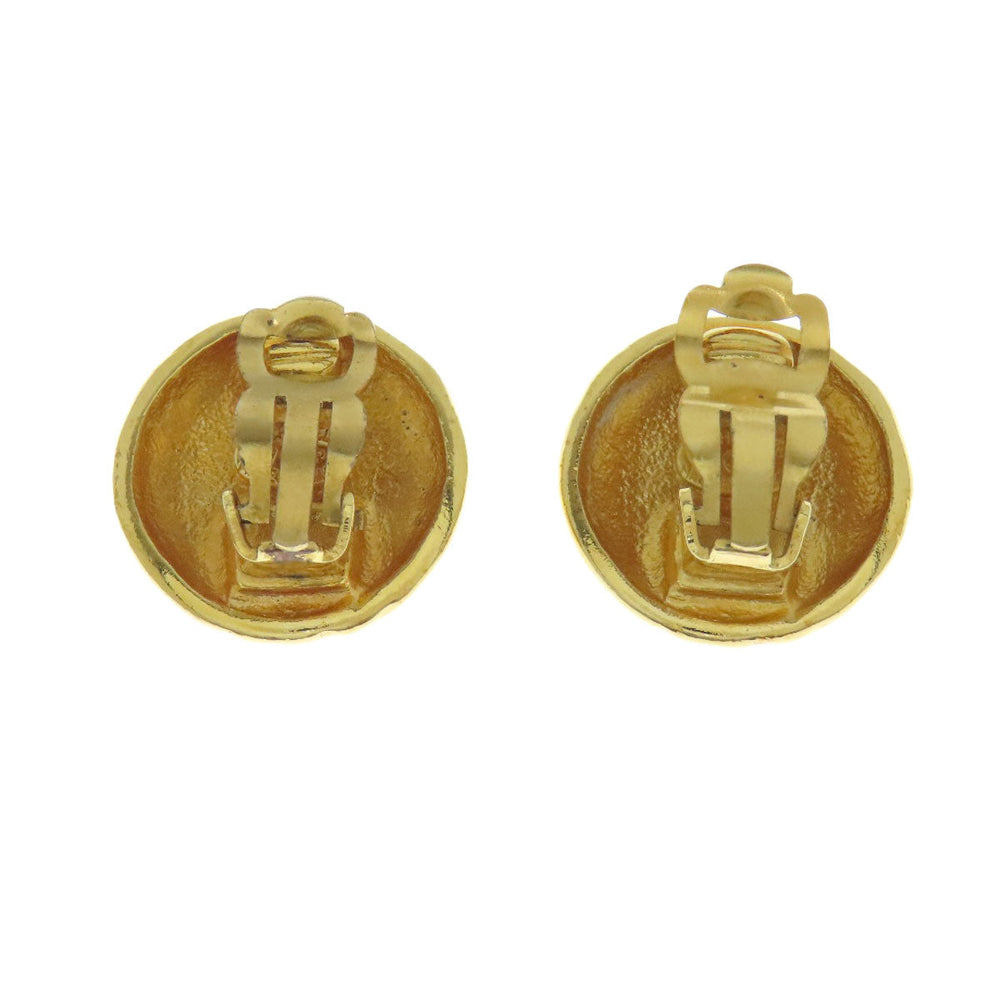 CHANEL Earring metallic gold COCO Mark Women Used Authentic