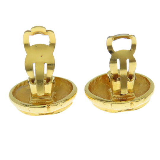 CHANEL Earring metallic gold COCO Mark Women Used Authentic