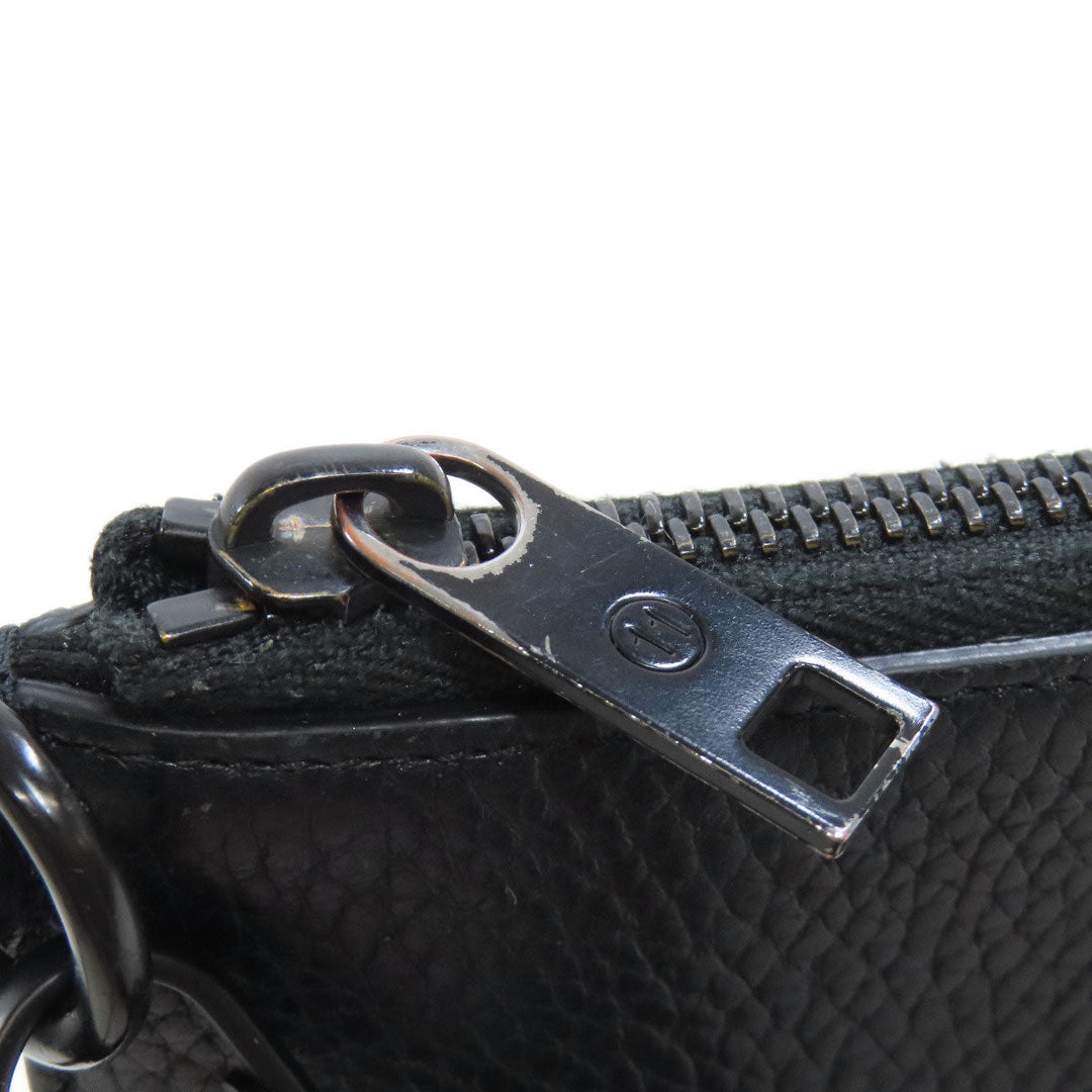 Maison Margiela Long Wallet Purse leather black logo Women Used Authentic