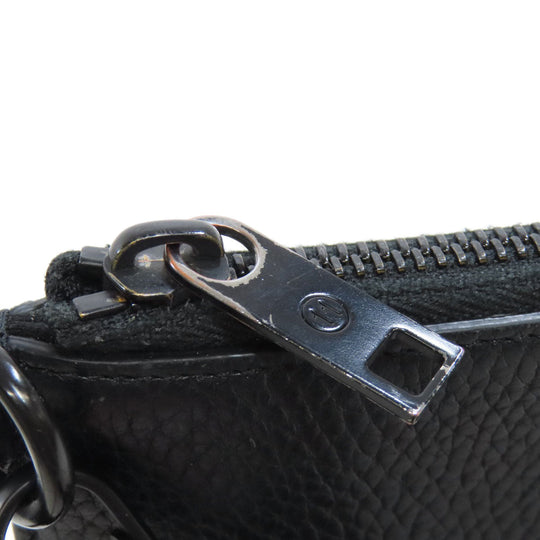 Maison Margiela Long Wallet Purse leather black logo Women Used Authentic