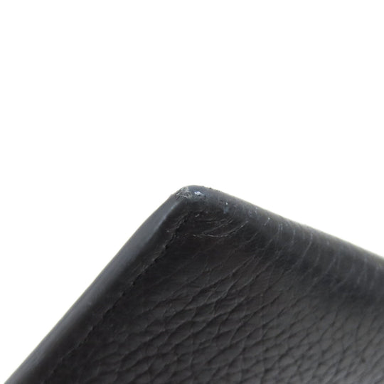 Maison Margiela Long Wallet Purse leather black logo Women Used Authentic