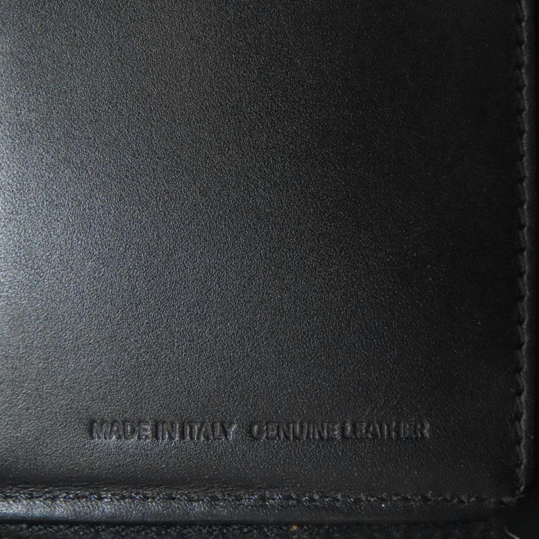 Maison Margiela Long Wallet Purse leather black logo Women Used Authentic