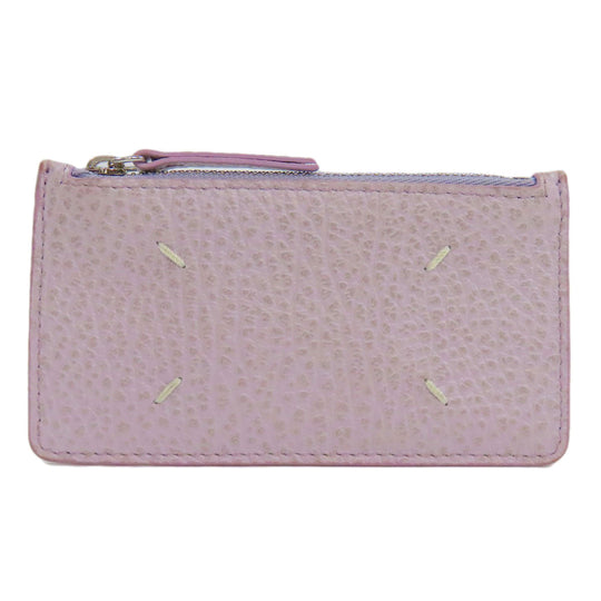 Maison Margiela Coin case leather purple logo Women Used Authentic
