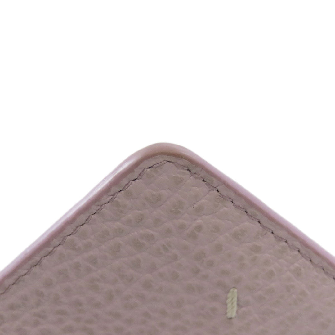 Maison Margiela Coin case leather purple logo Women Used Authentic