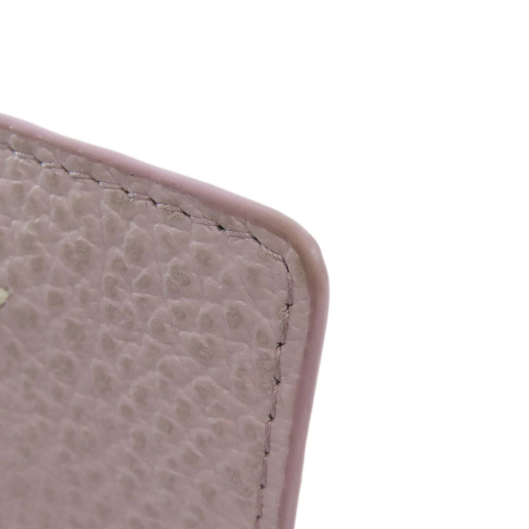 Maison Margiela Coin case leather purple logo Women Used Authentic