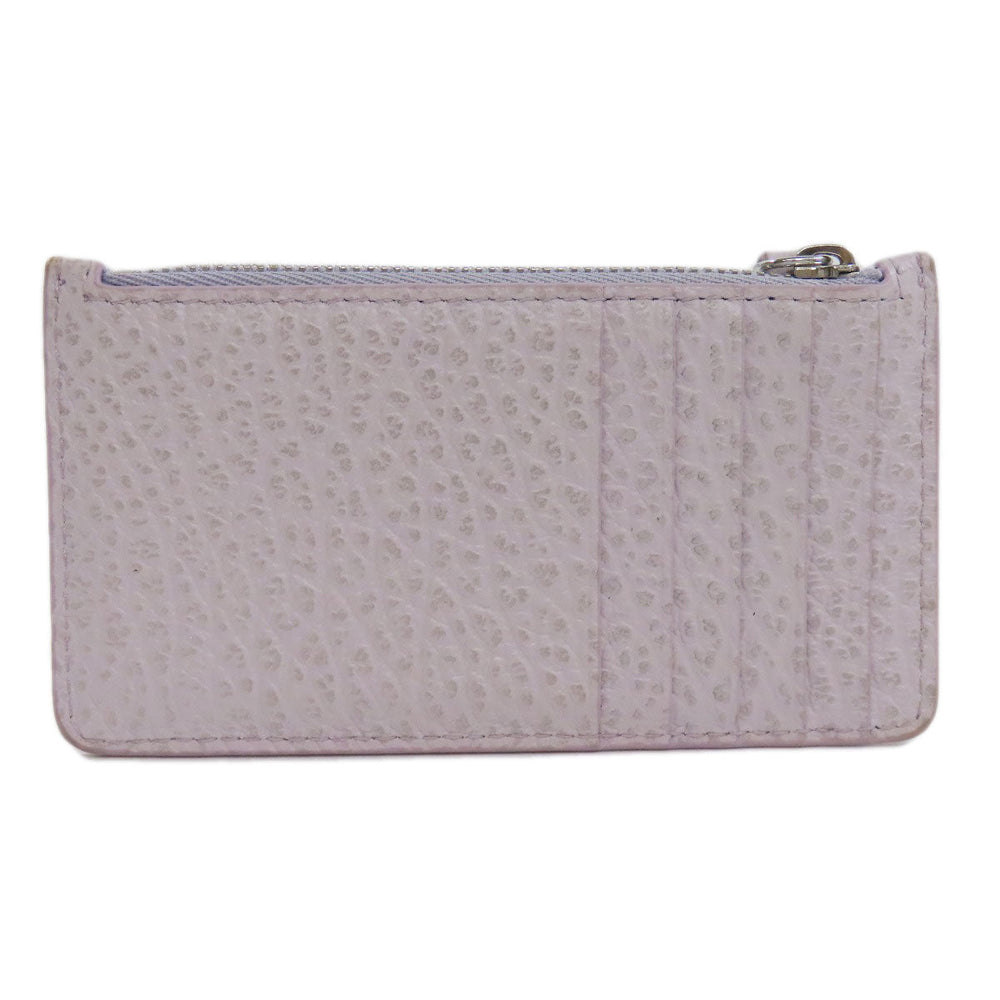 Maison Margiela Coin case leather purple logo Women Used Authentic
