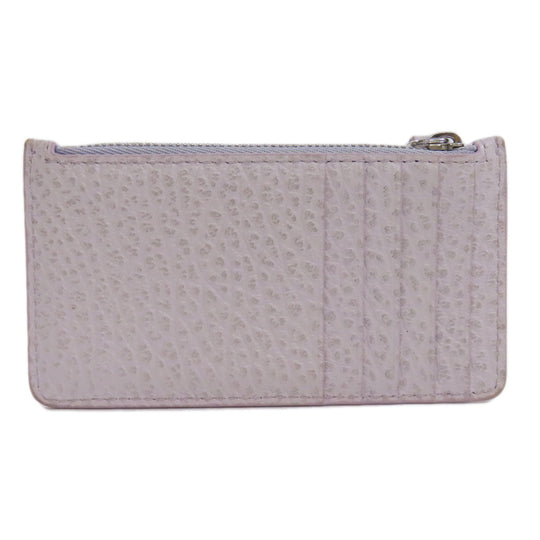 Maison Margiela Coin case leather purple logo Women Used Authentic