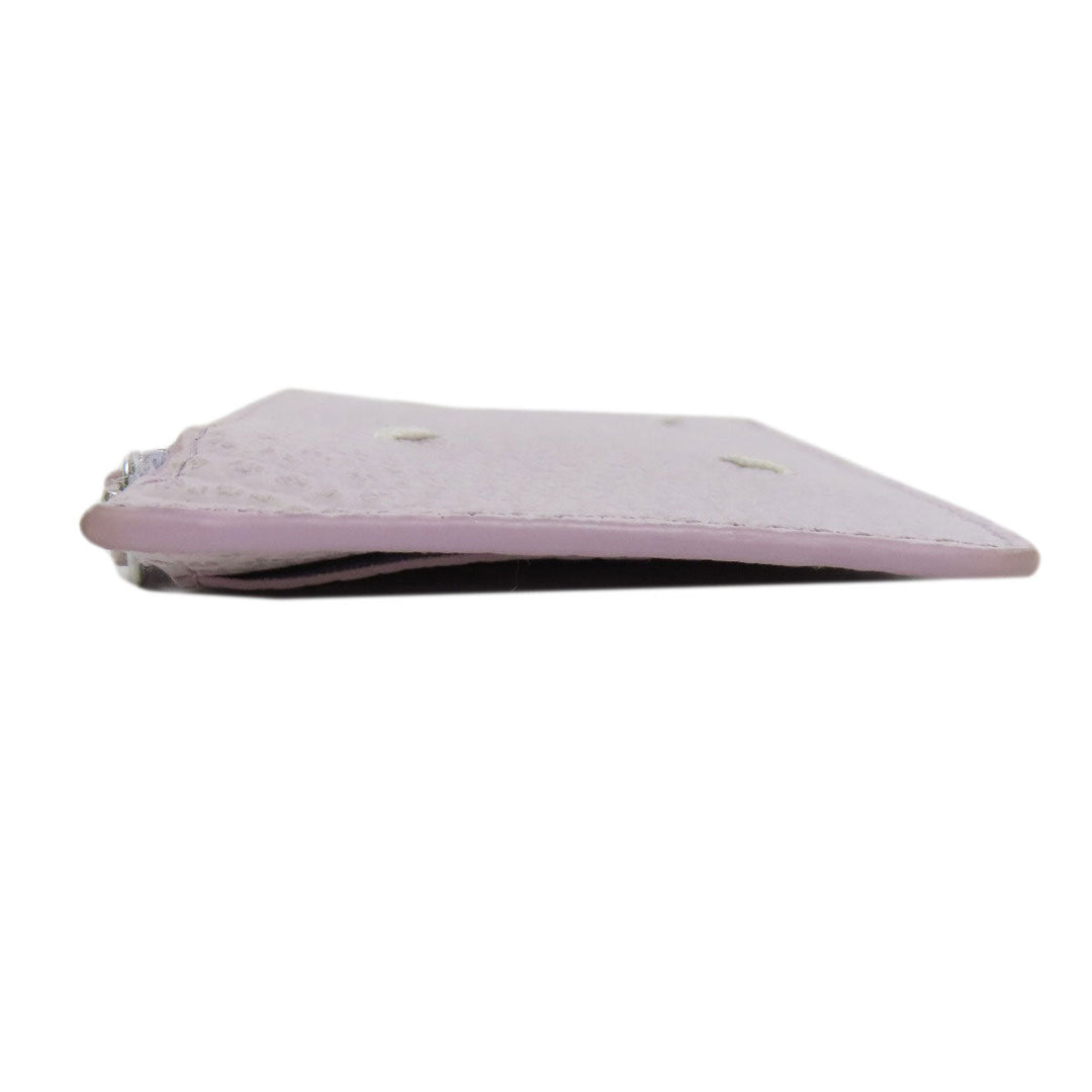 Maison Margiela Coin case leather purple logo Women Used Authentic