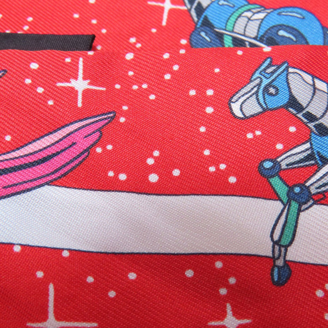 HERMES scarf silk Red Twilly