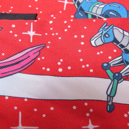 HERMES scarf silk Red Twilly
