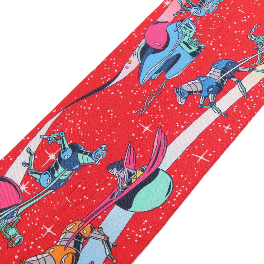 HERMES scarf silk Red Twilly