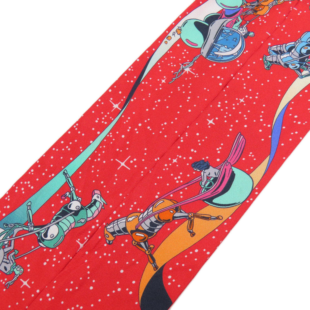 HERMES scarf silk Red Twilly