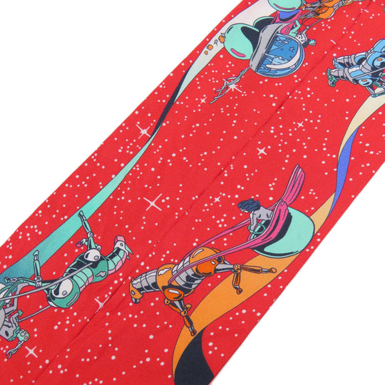 HERMES scarf silk Red Twilly