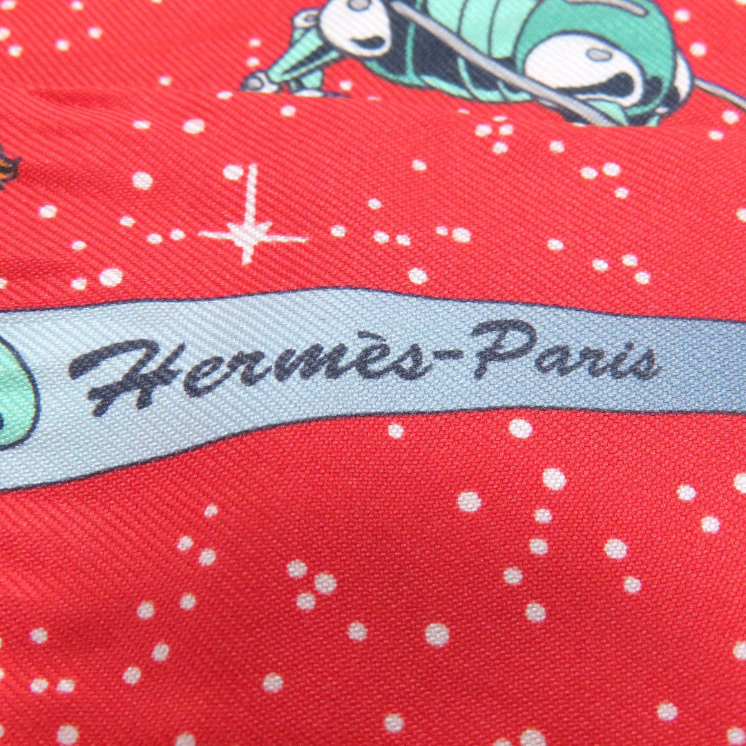 HERMES scarf silk Red Twilly