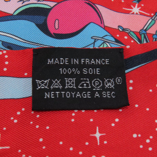 HERMES scarf silk Red Twilly