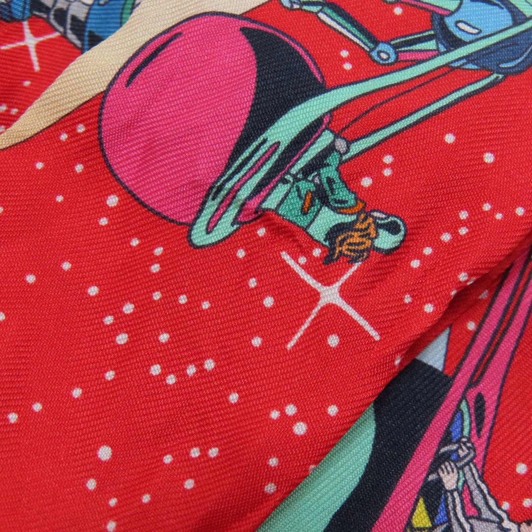 HERMES scarf silk Red Twilly
