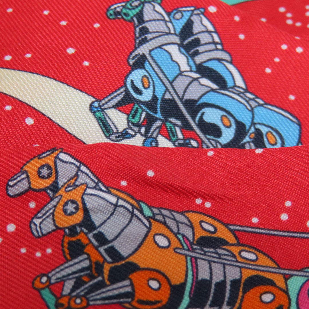 HERMES scarf silk Red Twilly
