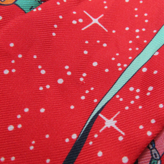 HERMES scarf silk Red Twilly