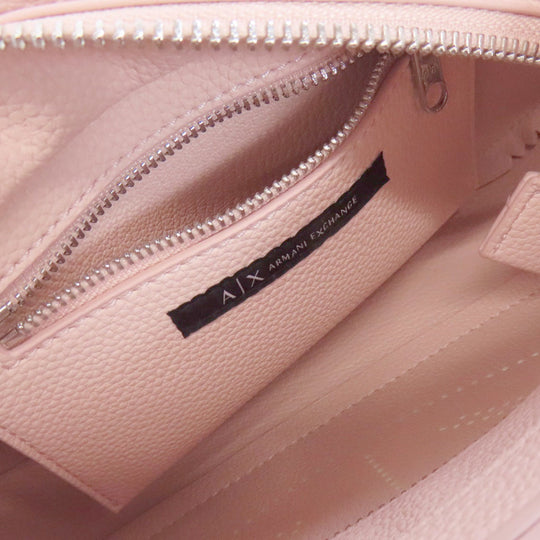 ARMANI EXCHANGE Handbag leather pink 2WAY Women Used Authentic