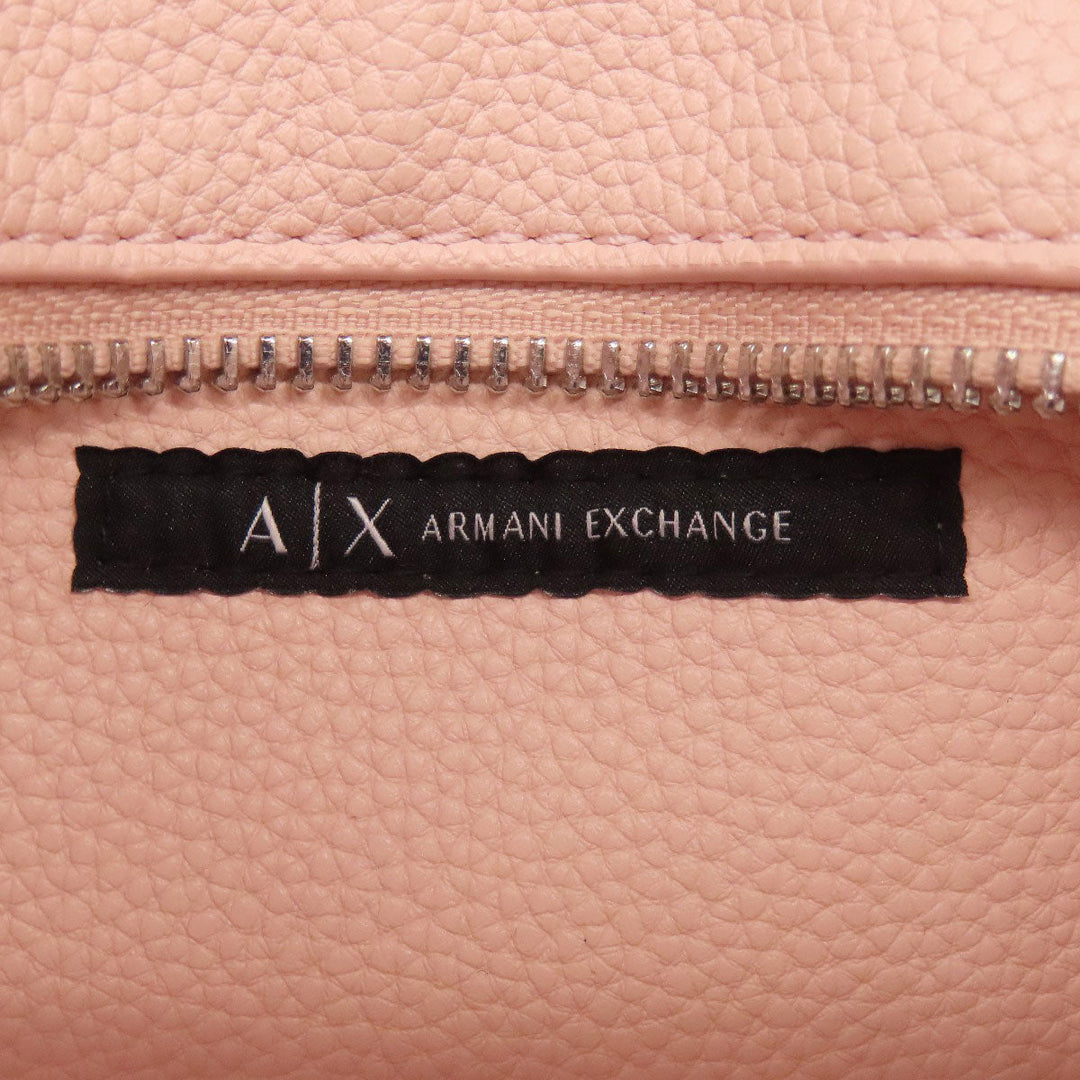 ARMANI EXCHANGE Handbag leather pink 2WAY Women Used Authentic