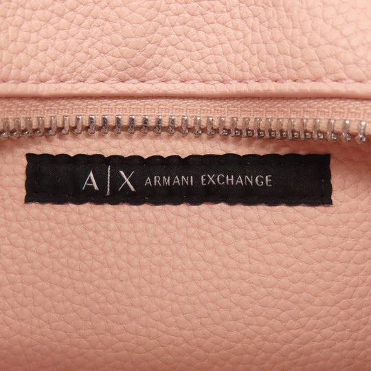 ARMANI EXCHANGE Handbag leather pink 2WAY Women Used Authentic