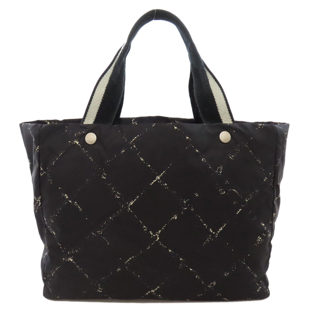 CHANEL Tote Bag Nylon black Travel line Women Used Authentic