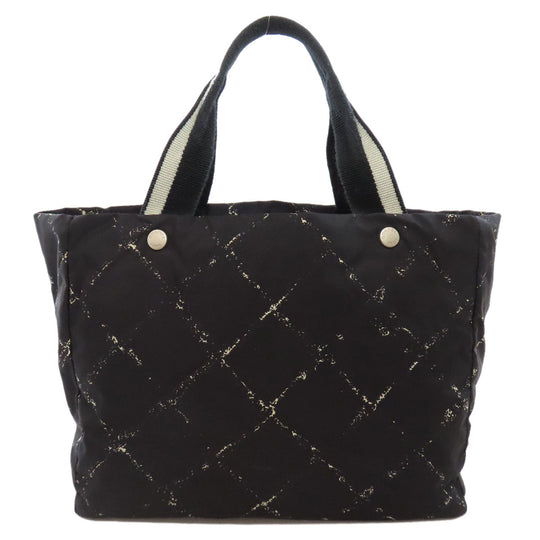 CHANEL Tote Bag Nylon black Travel line Women Used Authentic