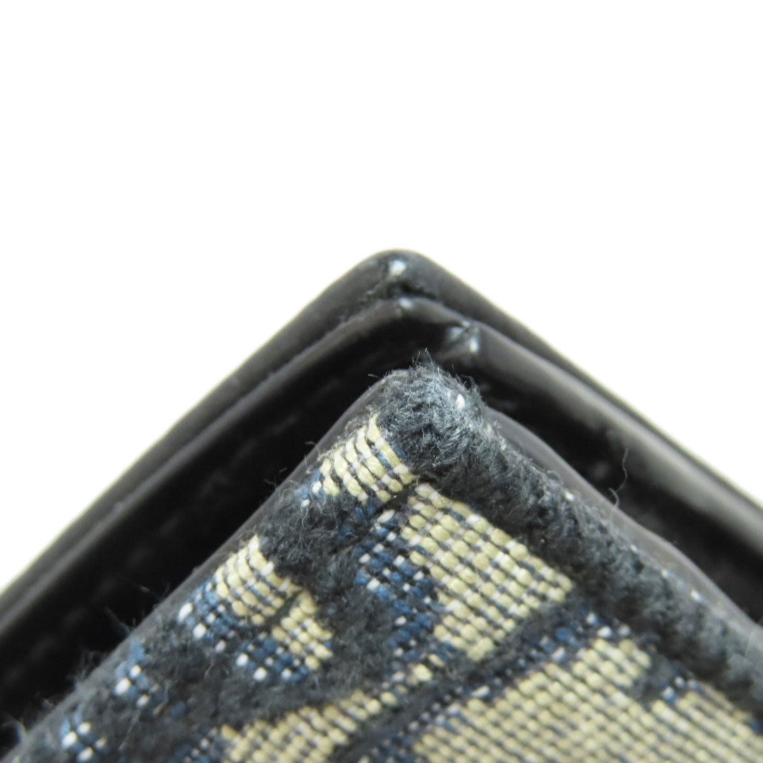 Christian Dior Bifold Wallet canvas black Trotter Pattern