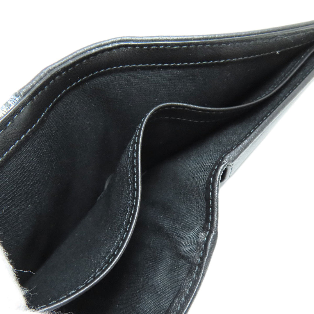 Christian Dior Bifold Wallet canvas black Trotter Pattern