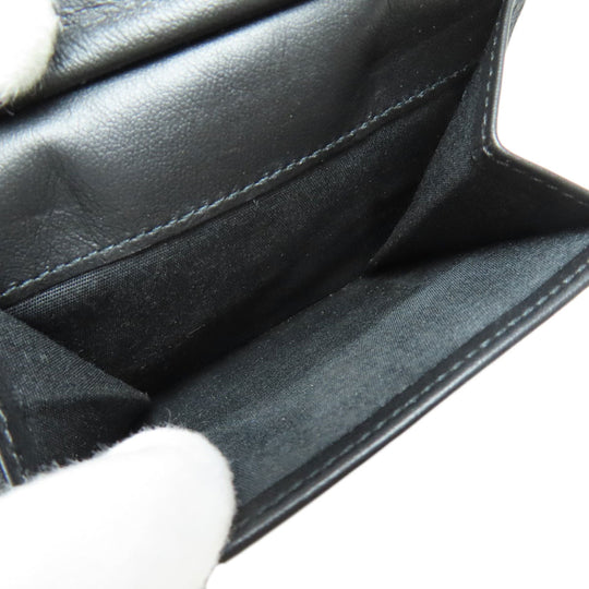 Christian Dior Bifold Wallet canvas black Trotter Pattern