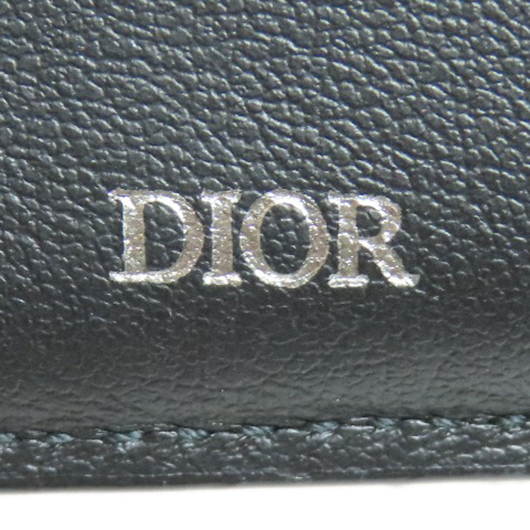 Christian Dior Bifold Wallet canvas black Trotter Pattern