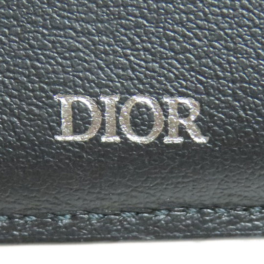 Christian Dior Bifold Wallet canvas black Trotter Pattern
