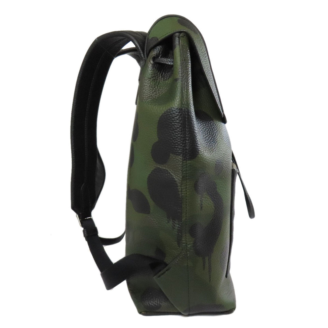 COACH Backpack 72000 leather green camouflage