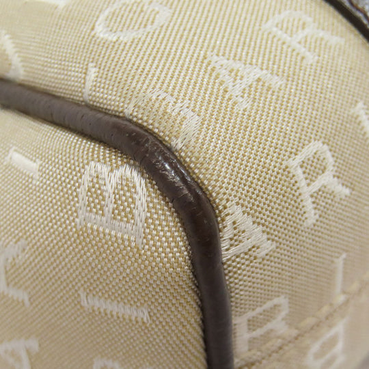 BVLGARI Handbag canvas Brown Logomania Mini Tote Women Used Authentic