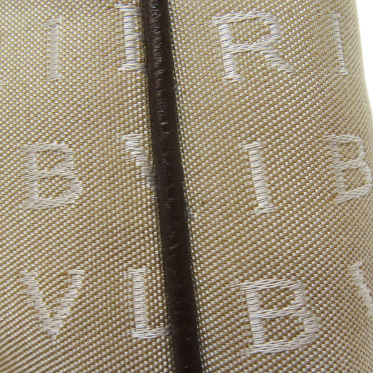 BVLGARI Handbag canvas Brown Logomania Mini Tote Women Used Authentic