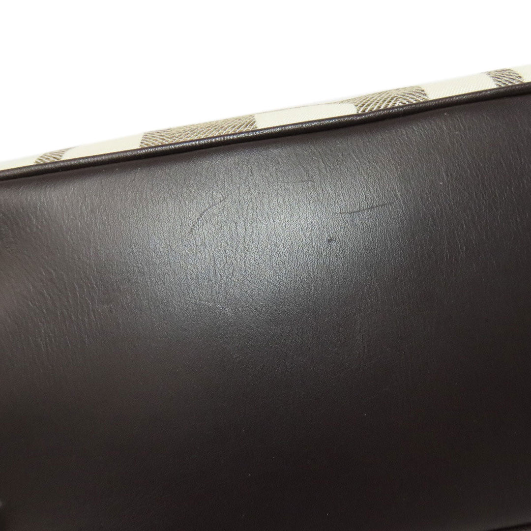 BALLY Tote Bag canvas Brown With logo Women Used Authentic