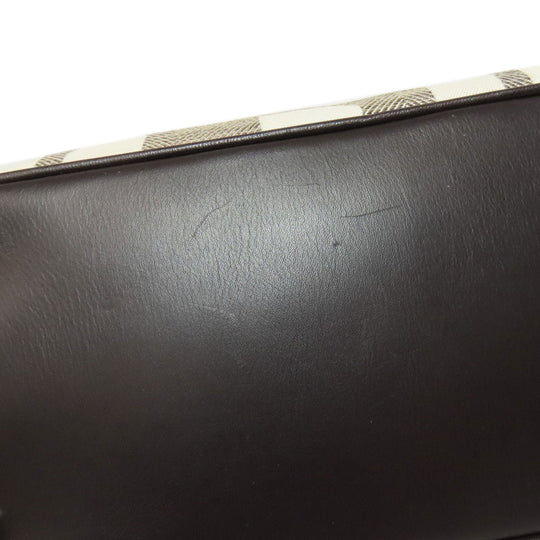 BALLY Tote Bag canvas Brown With logo Women Used Authentic