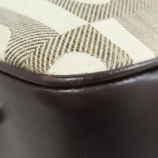 BALLY Tote Bag canvas Brown With logo Women Used Authentic