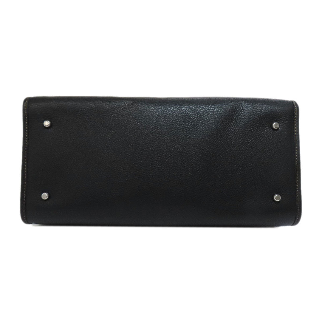 COACH Handbag CJ624 canvas black Dempsey Tote 40 Houndstooth Print and Patch 2WAY Women Used Authentic