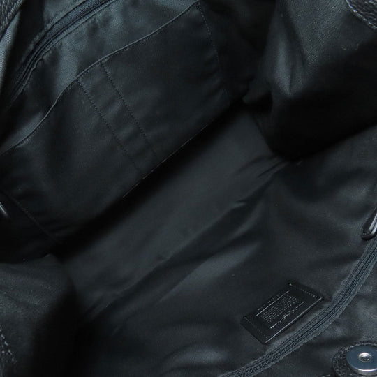 COACH Handbag CJ624 canvas black Dempsey Tote 40 Houndstooth Print and Patch 2WAY Women Used Authentic