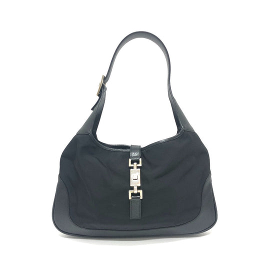 GUCCI Shoulder Bag 001�E3306 Nylon, Leather black Jackie Women Used Authentic