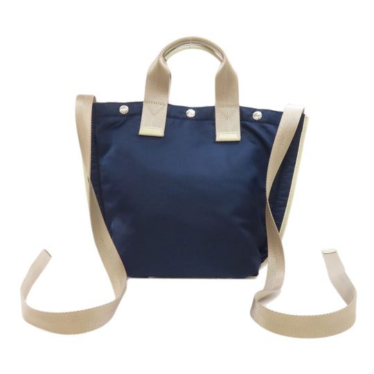 HUNTING WORLD Tote Bag Nylon Navy logo Women Used Authentic