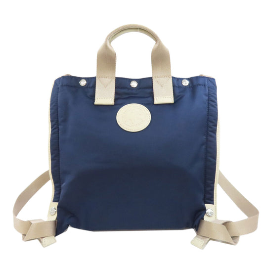 HUNTING WORLD Tote Bag Nylon Navy logo Women Used Authentic