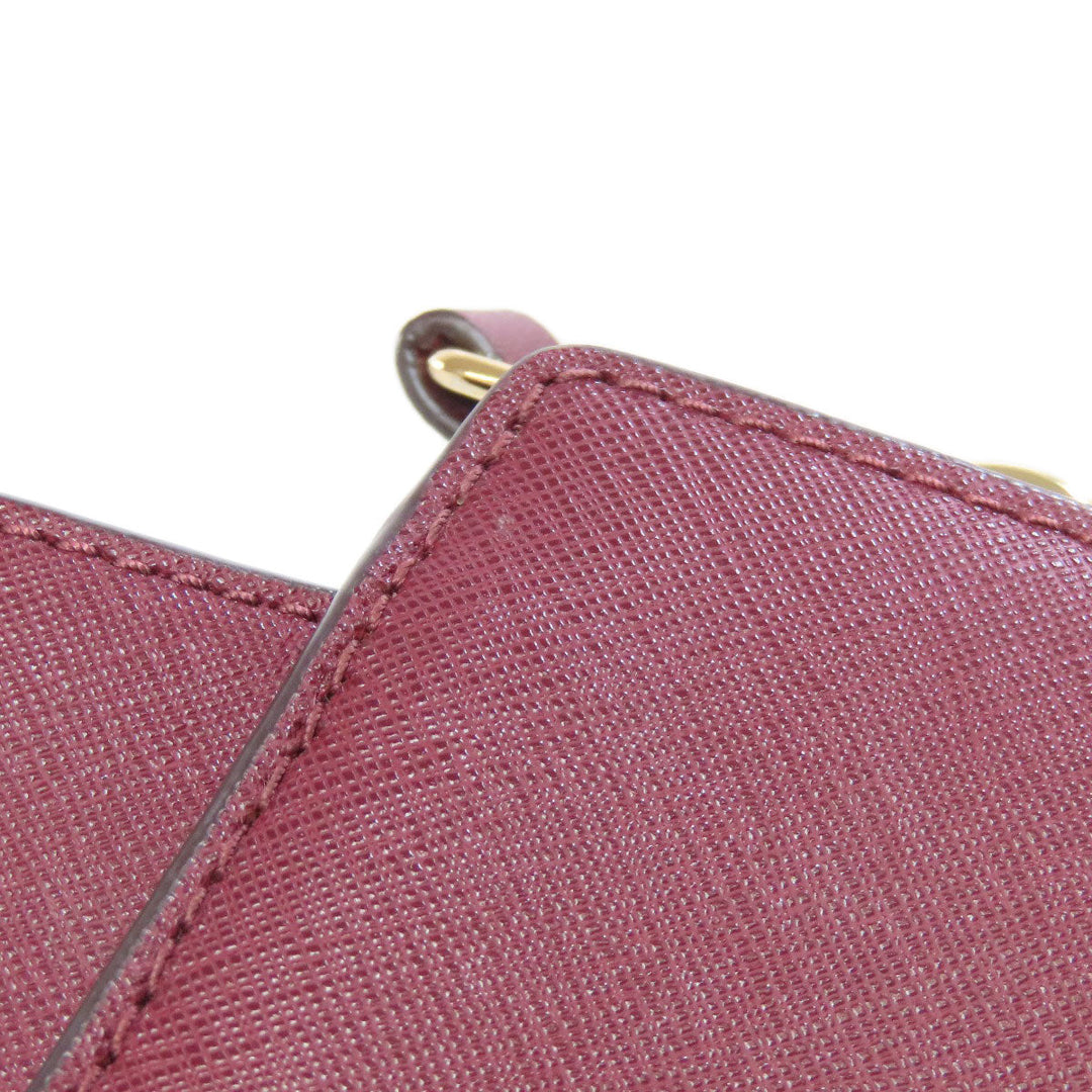 MICHAEL KORS Shoulder Bag PVC Red logo Women Used Authentic
