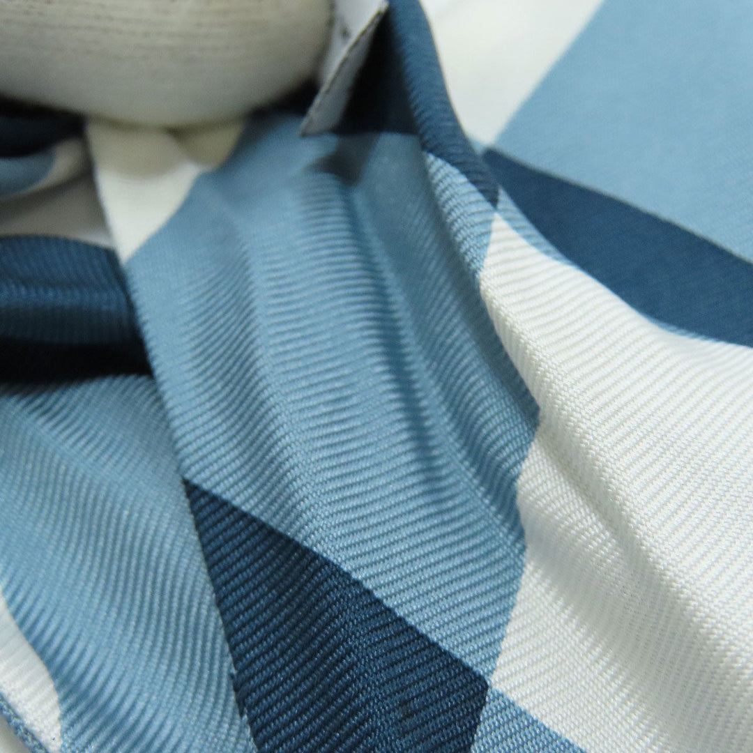 HERMES Hair rubber silk blue Shush Women Used Authentic