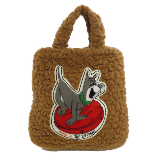 GUCCI Handbag 752175 wool Brown Children's Bag Jetson Collaboration Women Used Authentic